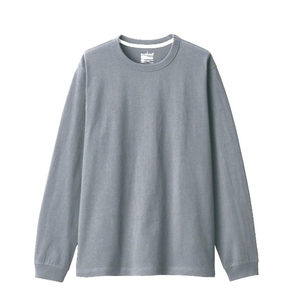 Heavyweight Jersey T-Shirt - MUJI Long Sleeve Light Grey T-Shirt